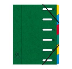 Trieur carte Exacompta Harmonika 6 divisions couelurs assorties