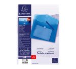 Pochette de rangement à scratch Exacompta 24 x 31,5 cm Bleu - Paquet de 5