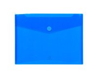 <Storage pouch with scratch closure Exacompta 24 x 31.5 cm Blue - Pack of 5>