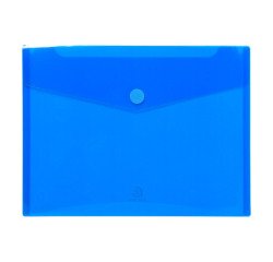 <Storage pouch with scratch closure Exacompta 24 x 31.5 cm Blue - Pack of 5>