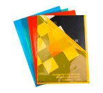 Chemise coin plastique Exacompta Premium A4 polypropylène 12/100e transparente couleurs assorties - Paquet de 10