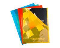 Chemise coin plastique Exacompta Premium A4 polypropylène 12/100e transparente coloris assortis - Paquet de 10