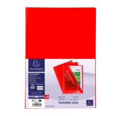 Hemdecke Ecke Kunststoff Exacompta A4 PVC 13/100 transparent - Packung mit 10