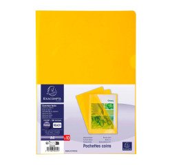 Hemdecke Ecke Kunststoff Exacompta A4 PVC 13/100 transparent - Packung mit 10