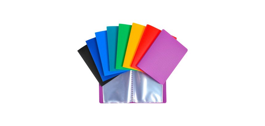 Protège-documents Opak Exacompta polypropylène 11 x 15 cm 20 pochettes - 40 vues coloris assortis