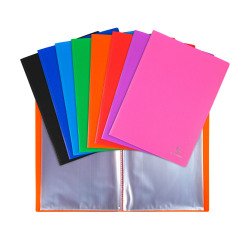 Protège-documents Opak Exacompta polypropylène 5/10E A4 100 pochettes - 200 vues couleurs assorties