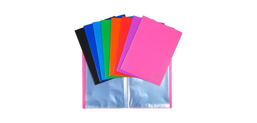 Schreibmappe Opak Exacompta Polypropylen 5/10E A4 20 Hüllen - 40 Seiten, sortierte Farben.