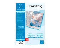 Geperforeerde hoesjes Exacompta A4 gerecycleerd glad polypropyleen 9/100e - Doos van 50