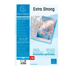 Perforated folders Exacompta A4 smooth recycled polypropylene 9/100 - Box of 50