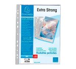 Pochettes perforées Exacompta A4 polypropylène recyclé lisse 9/100e - Boite de 50