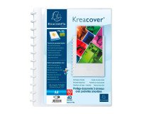 Protège-documents amovible personnalisable Exacompta Kreacover polypropylène A4 40 pochettes - 80 vues