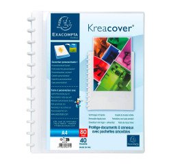 Protège-documents amovible personnalisable Exacompta Kreacover polypropylène A4 40 pochettes - 80 vues
