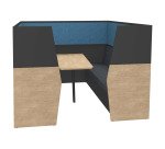 Alcôve acoustique Silencia 6 places L 210 x H 150 x P 170 cm avec table
