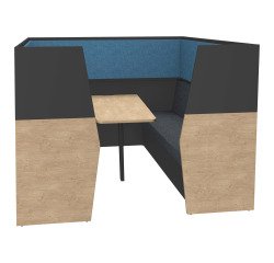 Alkoof akoestisch Silencia 6 plaatsen L 210 x H 150 x D 170 cm met tafel
