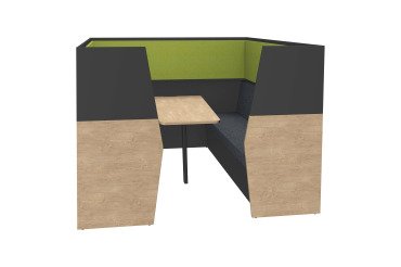 <span>Acoustic alcove Silencia with 6 seats, L 210 x H 150 x D 170 cm with table</span>