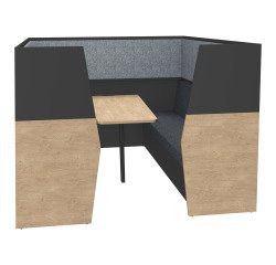 Alkoof akoestisch Silencia 6 plaatsen L 210 x H 150 x D 170 cm met tafel