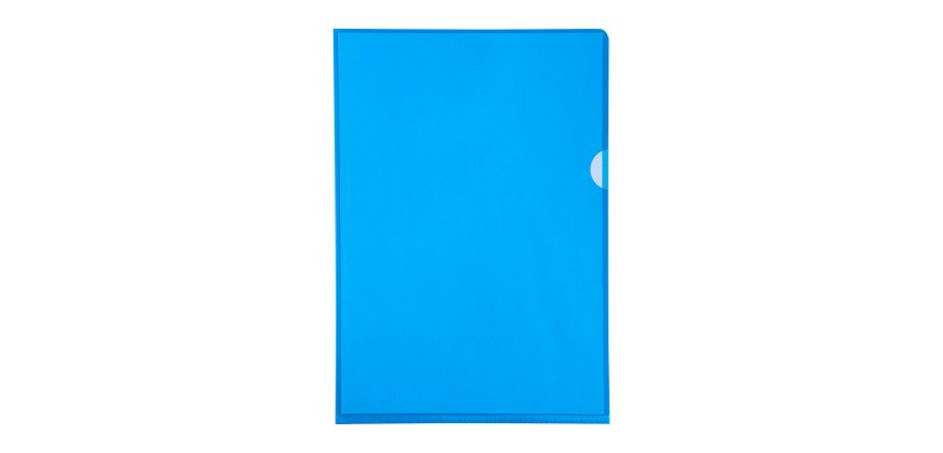 Chemise coin plastique Exacompta A4 polypropylène 13/100e transparente - Paquet de 100