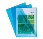 Chemise coin plastique Exacompta A4 polypropylène 13/100e - Paquet de 100