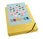 Chemise box plastique personnalisable Exacompta KREACOVER - dos de 4 cm couleurs assorties pastel