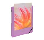 Chemise box plastique personnalisable Exacompta KREACOVER - dos de 4 cm coloris assortis pastel