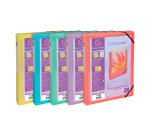 Chemise box plastique personnalisable Exacompta KREACOVER - dos de 4 cm coloris assortis pastel