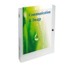 Chemise box translucide plastique personnalisable Exacompta Kreacover dos 4 cm