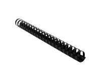 Baguette reliure anneaux plastique Exacompta 25 mm noir - Boite de 50