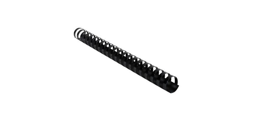 Baguette reliure anneaux plastique Exacompta 25 mm noir - Boite de 50