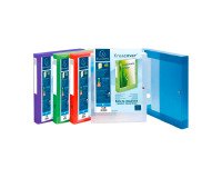 Chemise box translucide plastique personnalisable Exacompta Kreacover dos 4 cm