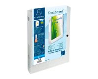 Klasseerdoos transparant plastic Exacompta Kreacover personaliseerbaar rug 4 cm
