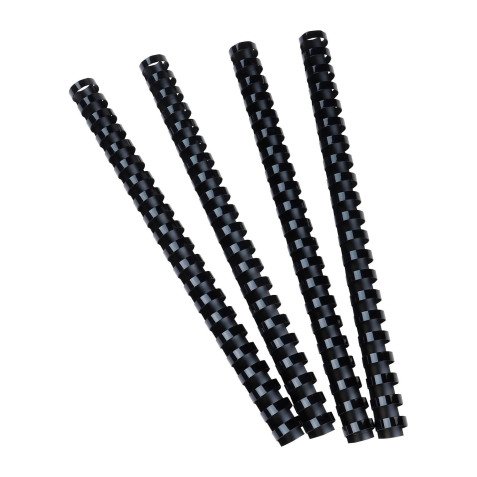 <strong>Exacompta 16mm Black Plastic Ring Binding Rod - Box of 100</strong>