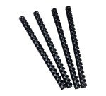 Baguette reliure anneaux plastique Exacompta 16 mm noir - Boite de 100