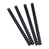 Baguette reliure anneaux plastique Exacompta 16 mm noir - Boite de 100