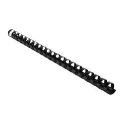 Baguette reliure anneaux plastique Exacompta 16 mm noir - Boite de 100