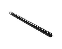 Baguette reliure anneaux plastique Exacompta 16 mm noir - Boite de 100
