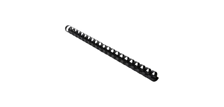 Baguette reliure anneaux plastique Exacompta 16 mm noir - Boite de 100