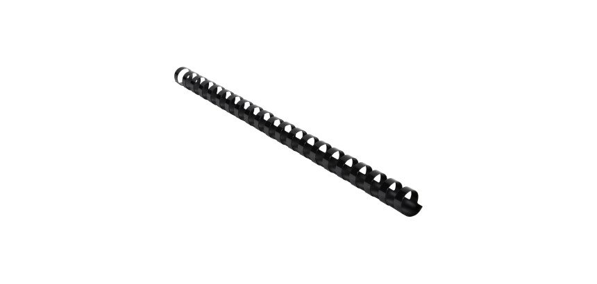 Baguette reliure anneaux plastique Exacompta 16 mm noir - Boite de 100