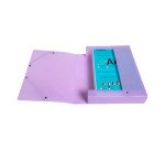 Chemise box plastique Exacompta Chromaline 25 x 33 cm dos 6 cm couleurs assorties pastel