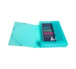 Chemise box plastique Exacompta Chromaline 25 x 33 cm dos 6 cm coloris assortis pastel