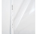 Pochettes perforées Exacompta A4 polypropylène lisse 6/100e ouverture sur 2 côtés - Boite de 100