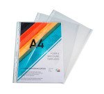 Pochettes perforées Exacompta A4 polypropylène lisse 6/100e ouverture sur 2 côtés - Boite de 100