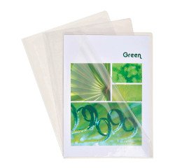 Plastic corner sleeve Exacompta A4 polypropylene 13/100 transparent - Pack of 100