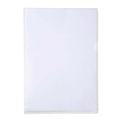 Chemise coin plastique Exacompta A4 polypropylène 13/100e transparente - Paquet de 100