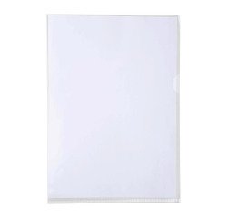 Chemise coin plastique Exacompta A4 polypropylène 13/100e transparente - Paquet de 100