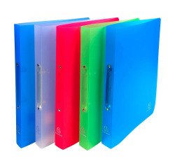 Classeur 2 anneaux plastifié Exacompta Chromaline A4 - Dos 2 cm couleurs assorties