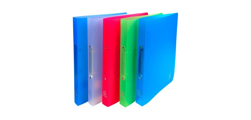 Classeur 2 anneaux plastifié Exacompta Chromaline A4 - Dos 2 cm couleurs assorties