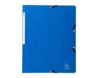 Shirts with elastic bands without flaps glossy cardstock 400 g Exacompta 24 x 32 cm blue color