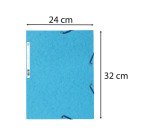 Chemise à élastique 3 rabats carte lustrée Exacompta 24 x 32 cm dos 2 cm coloris assortis