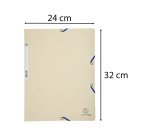 Carpeta con gomas y 3 solapas cartón Exacompta Aquarel 24 x 32 colores pastel