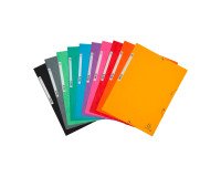 Elastiekmap 3 kleppen glanzende kaart Exacompta 24 x 32 cm rug 2 cm diverse kleuren